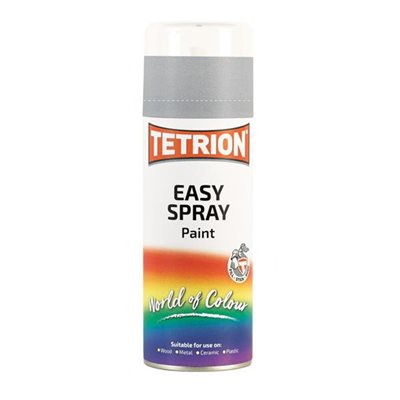 Χρωμα Σε Σπρευ Ασημι Tetrion Easy Spray Silver Πολλαπλων Χρησεων 400ml